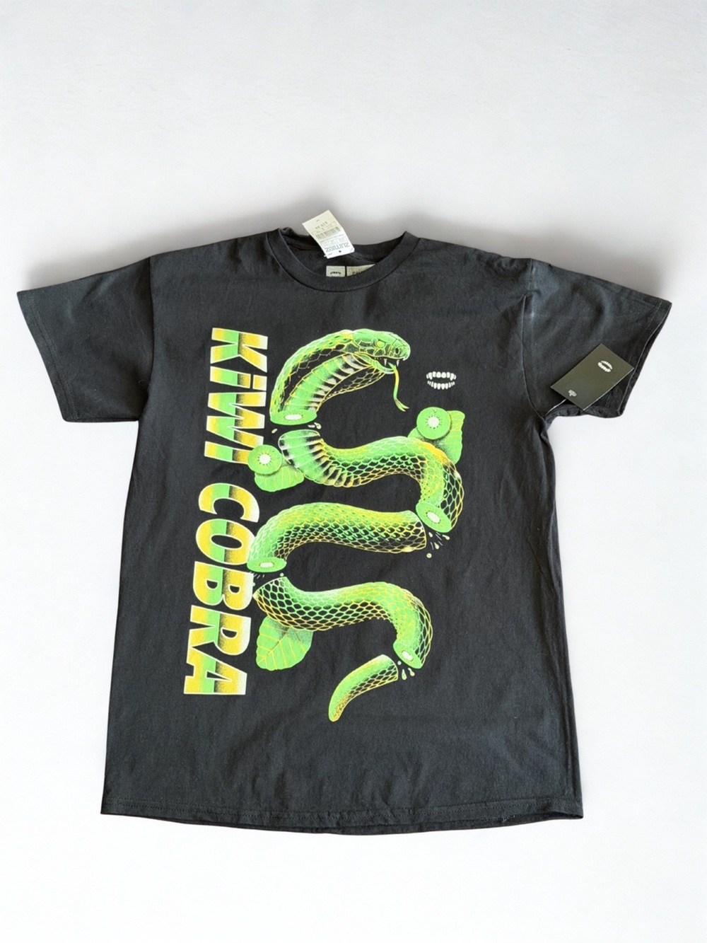 Zumiez Black Tee with Neon Green Cobra Graphic